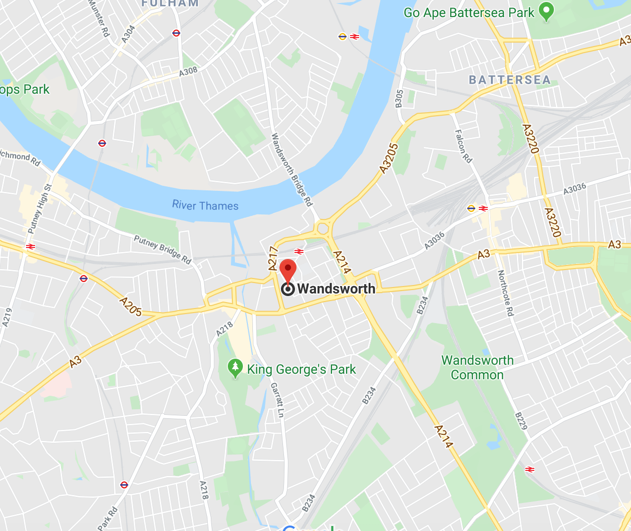 Wandsworth SW18 London Map